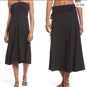 Patagonia Kamala Convertible Maxi Skirt Halter Dress Black sz S